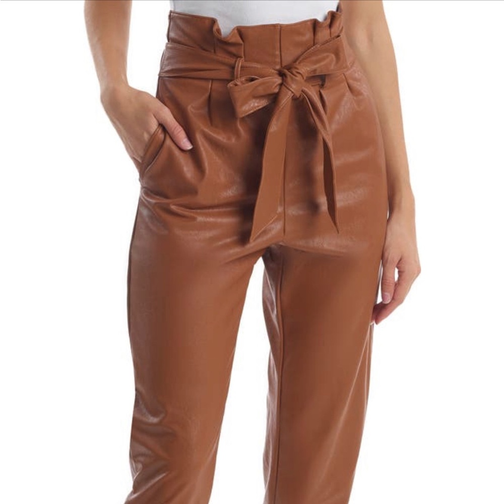 Commando Paperbag Waist Faux Leather Pants